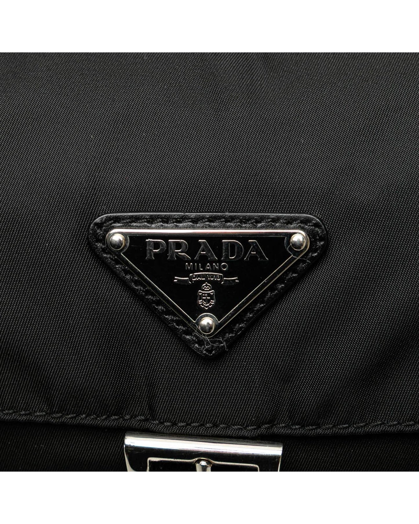 Tessuto Buckle Detail Nylon Crossbody Messenger Bag