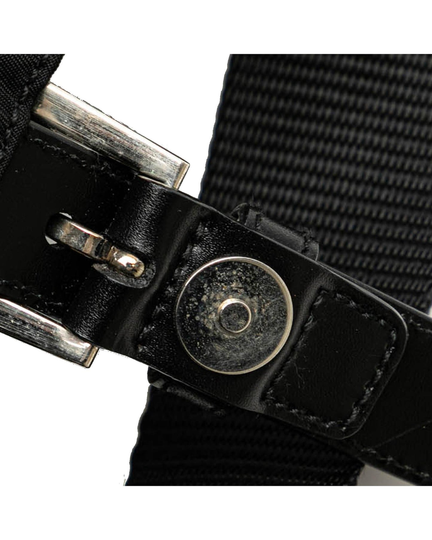 Tessuto Buckle Detail Nylon Crossbody Messenger Bag