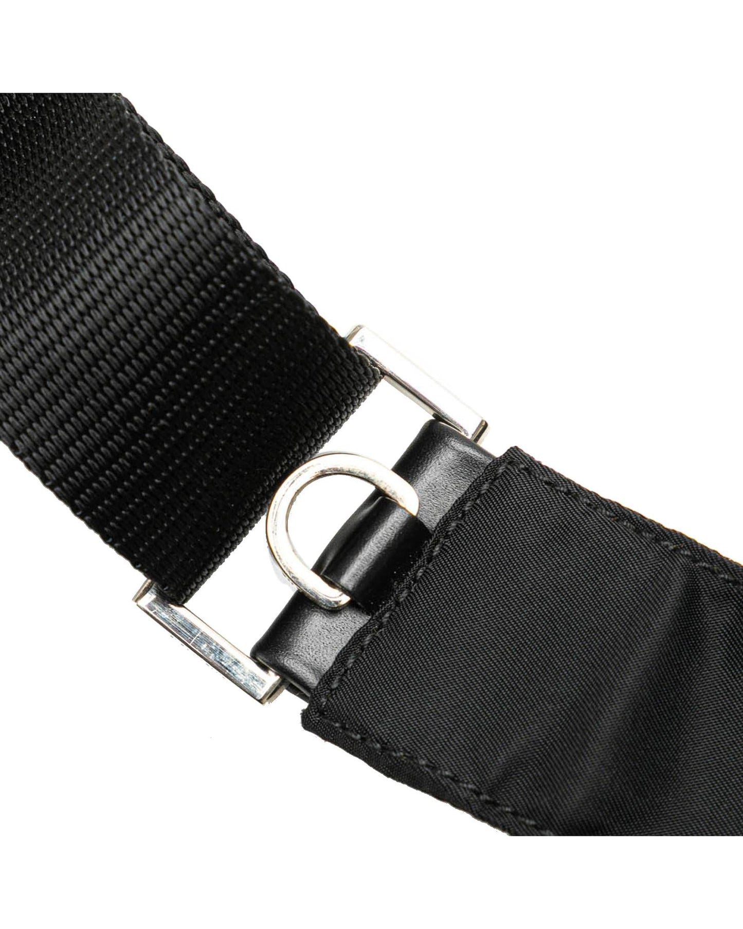 Tessuto Buckle Detail Nylon Crossbody Messenger Bag