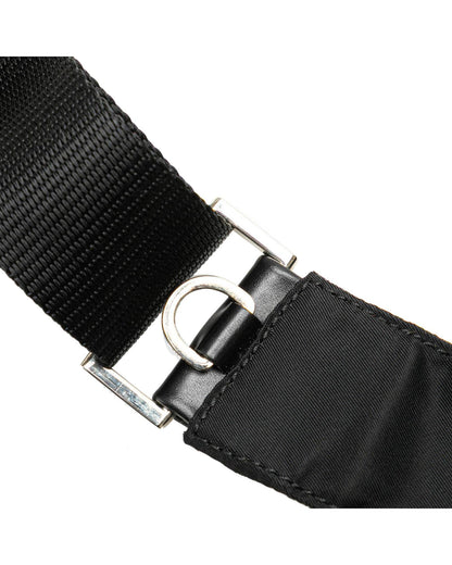 Tessuto Buckle Detail Nylon Crossbody Messenger Bag