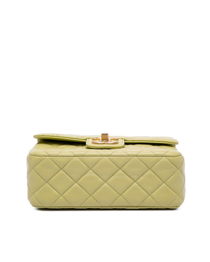 Small Classic Lambskin Single Flap Crossbody Bag with Charms