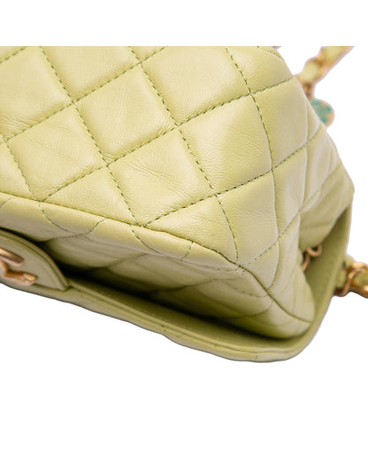 Small Classic Lambskin Single Flap Crossbody Bag with Charms