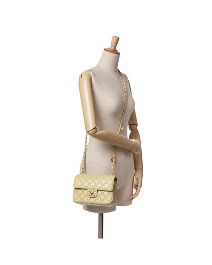 Small Classic Lambskin Single Flap Crossbody Bag with Charms