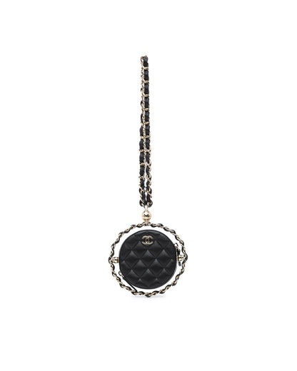 Quilted Lambskin Leather Crossbody Bag with Chain Strap