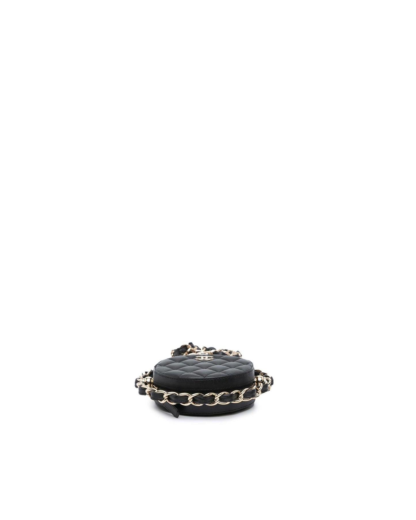Quilted Lambskin Leather Crossbody Bag with Chain Strap