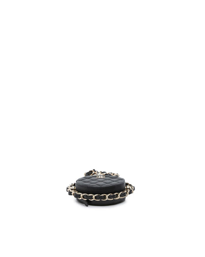 Quilted Lambskin Leather Crossbody Bag with Chain Strap