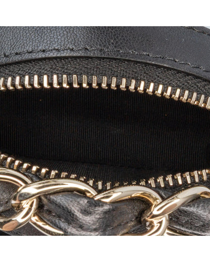 Quilted Lambskin Leather Crossbody Bag with Chain Strap