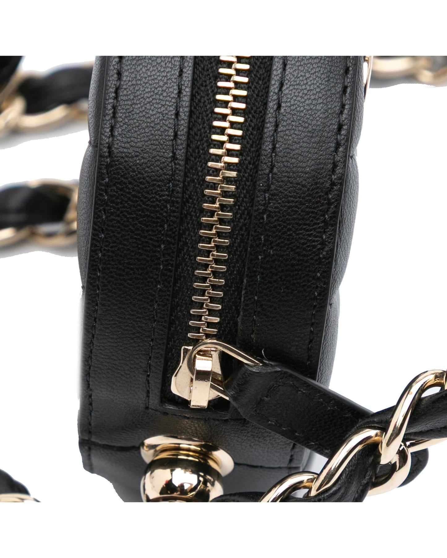 Quilted Lambskin Leather Crossbody Bag with Chain Strap