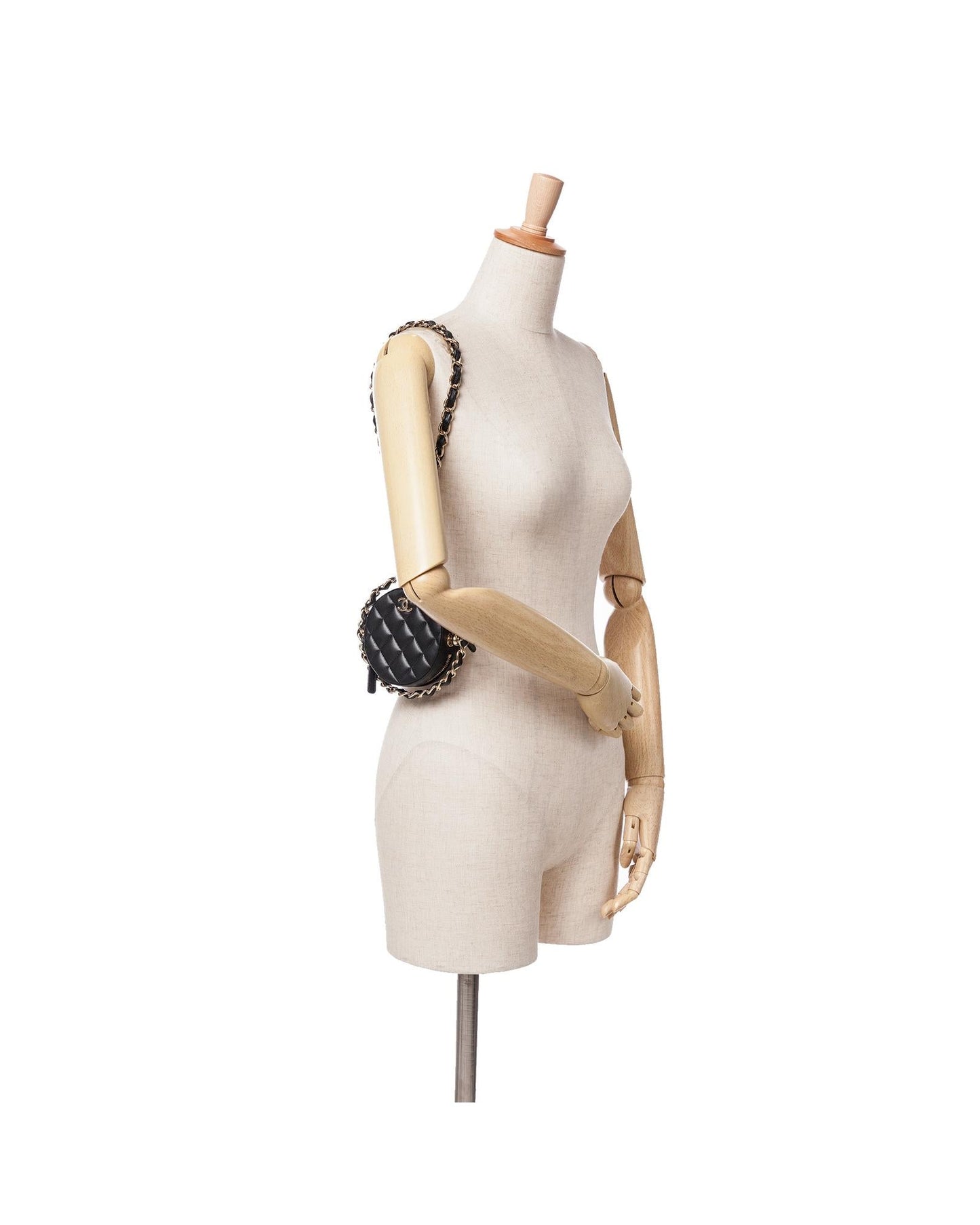 Quilted Lambskin Leather Crossbody Bag with Chain Strap