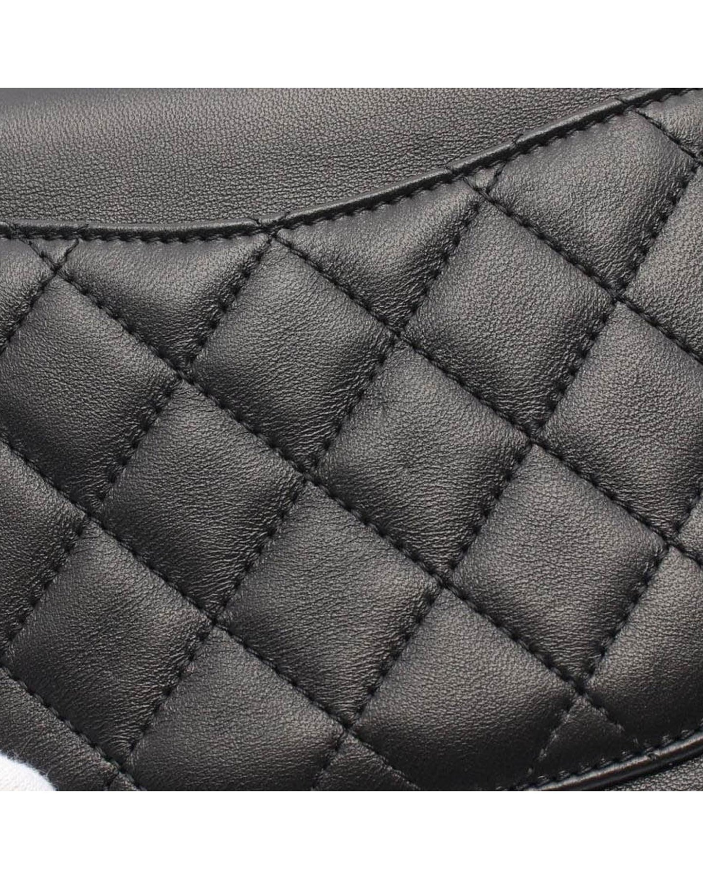 Lambskin Studded Charms Flap Crossbody Bag with Chain Strap