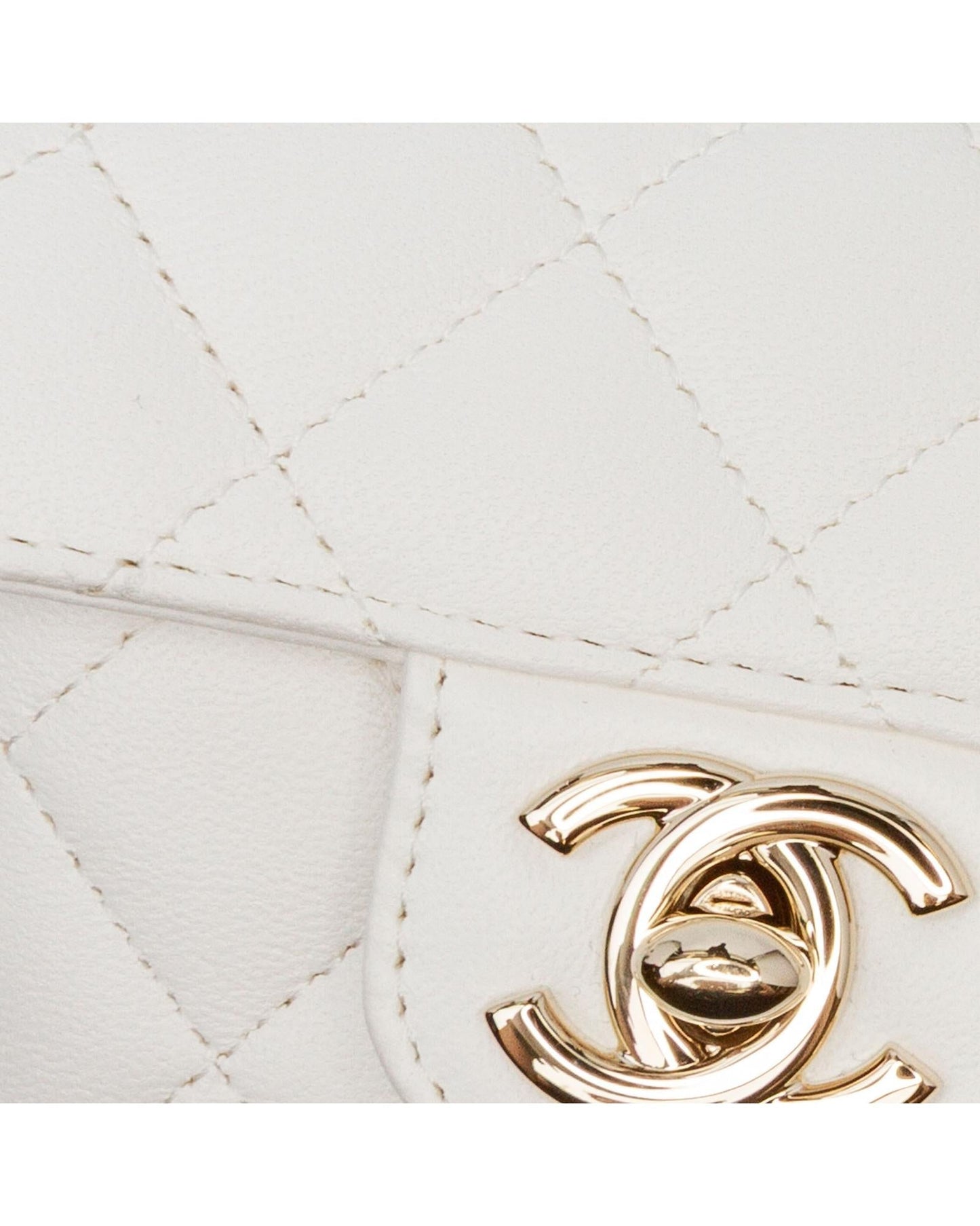 Mini Lambskin Quilted Heart Crossbody Bag with Chain Strap