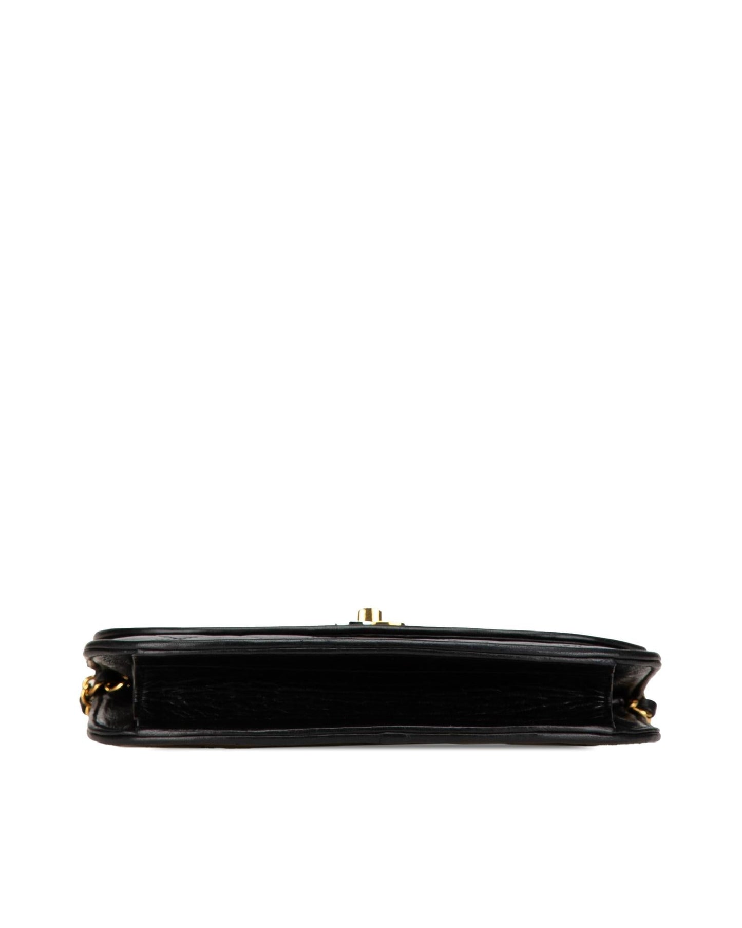 Quilted Lambskin Leather Crossbody Bag with Chain Strap and CC Front Flap