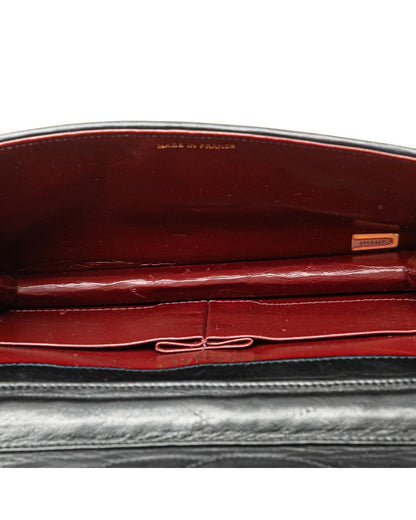Quilted Lambskin Leather Crossbody Bag with Chain Strap and CC Front Flap