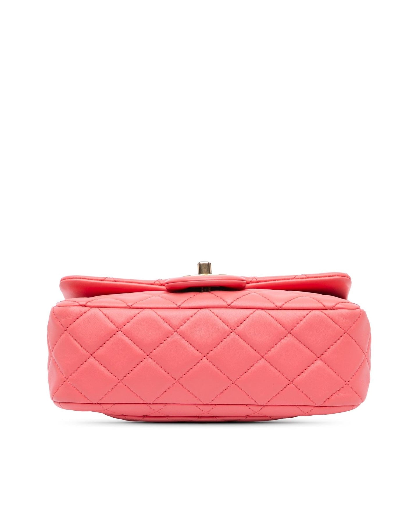 Mini Rectangular Lambskin Pearl Crush Crossbody Flap Bag