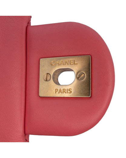 Mini Rectangular Lambskin Pearl Crush Crossbody Flap Bag