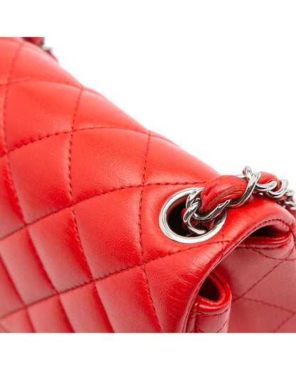 Mini Square Classic Lambskin Flap Crossbody Bag with Chain Strap