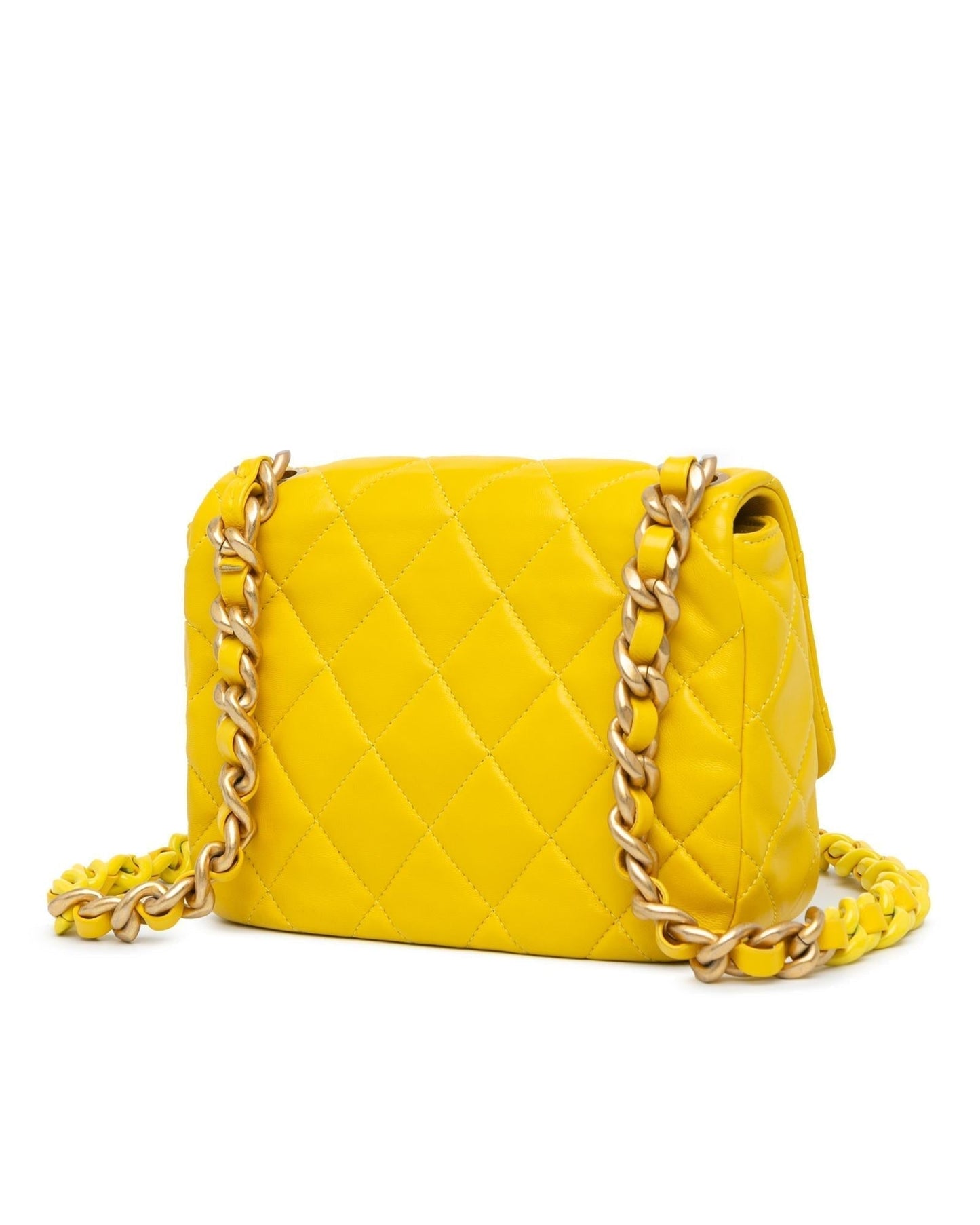 Small Quilted Lambskin Candy Chain Flap Crossbody Bag