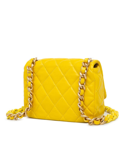 Small Quilted Lambskin Candy Chain Flap Crossbody Bag