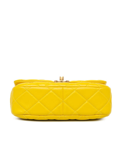 Small Quilted Lambskin Candy Chain Flap Crossbody Bag