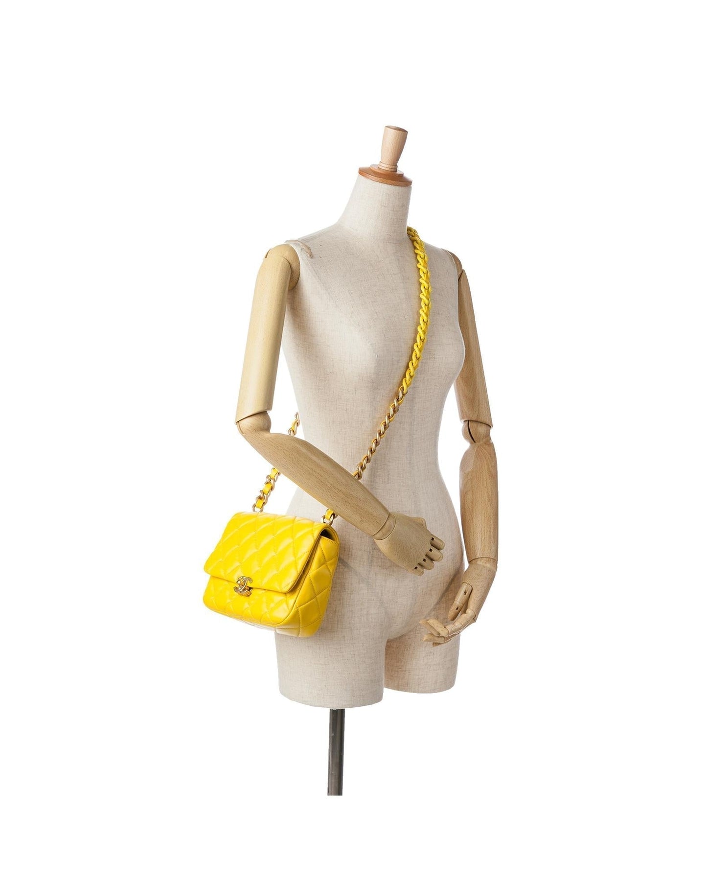 Small Quilted Lambskin Candy Chain Flap Crossbody Bag