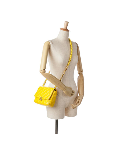 Small Quilted Lambskin Candy Chain Flap Crossbody Bag