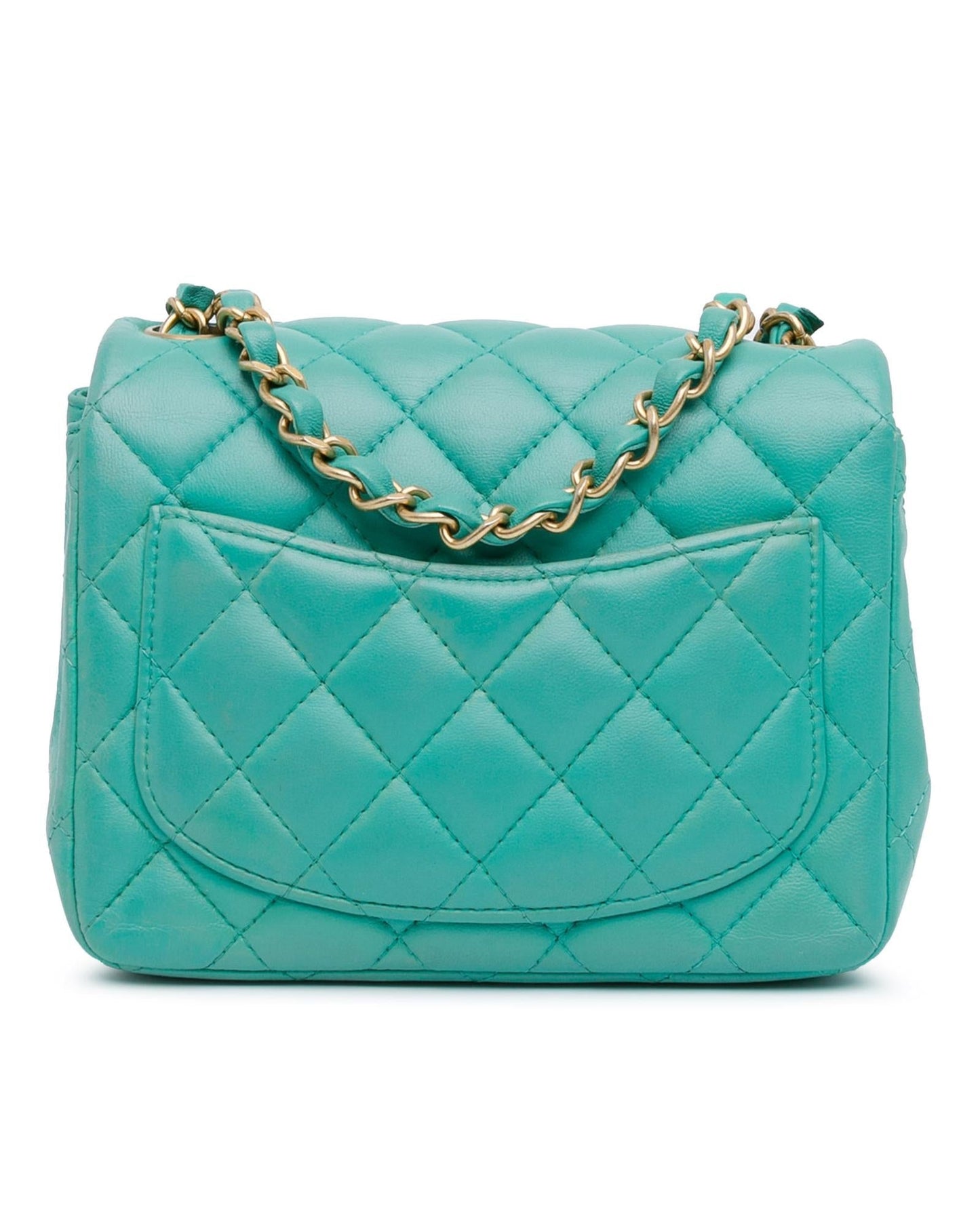 Mini Square Classic Lambskin Single Flap Crossbody Bag