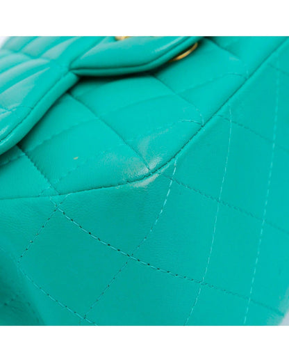 Mini Square Classic Lambskin Single Flap Crossbody Bag