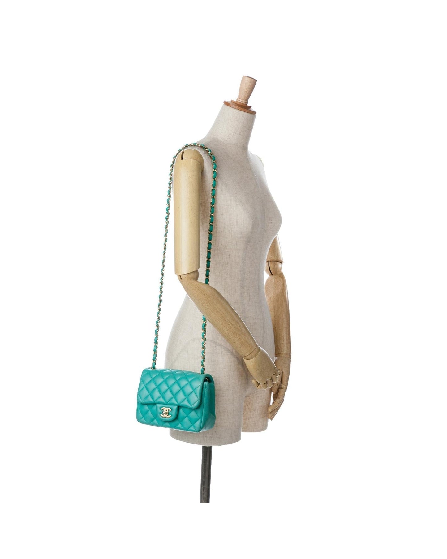 Mini Square Classic Lambskin Single Flap Crossbody Bag