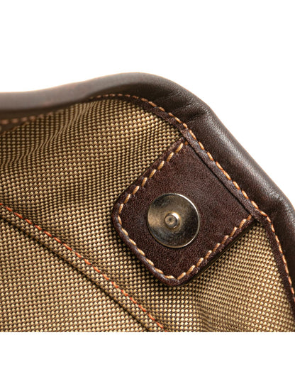 Canvas Canapa Logo Crossbody Bag with Leather Trim and Adjustable Strap