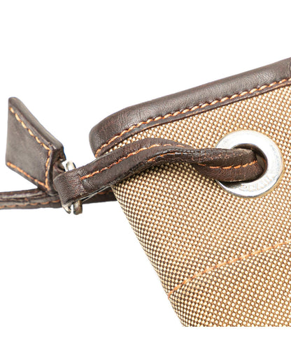 Canvas Canapa Logo Crossbody Bag with Leather Trim and Adjustable Strap
