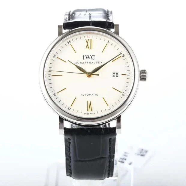 IWC Portofino 40mm Cream Dial Steel Case Gold Numerals