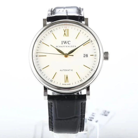 IWC Portofino 40mm Cream Dial Steel Case Gold Numerals