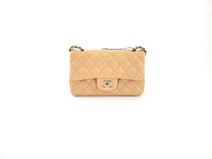 New Chanel Classic 2021 Rectangular Mini Beige Flap Bag