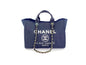 CHANEL DEAUVILLE Blue Marine Tote