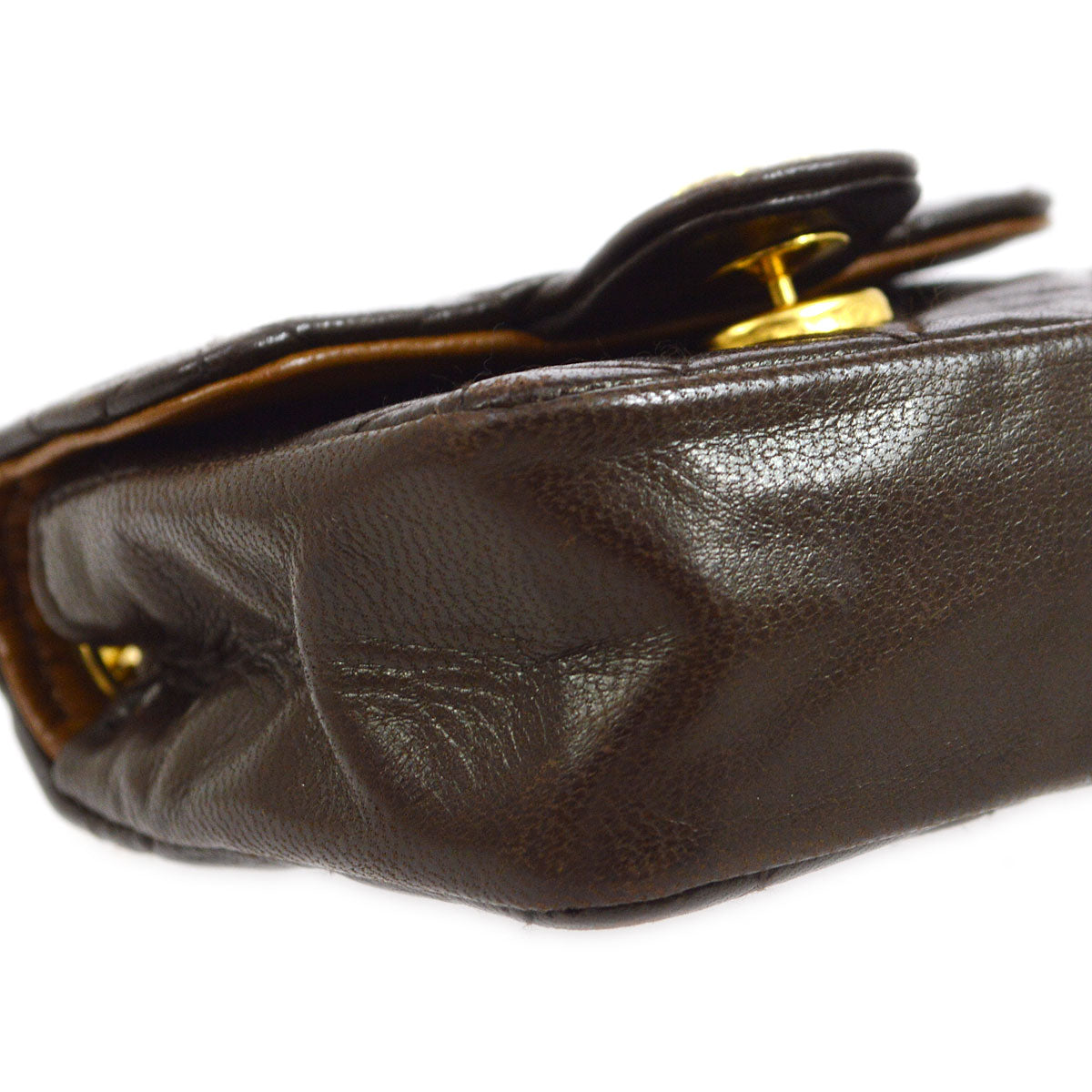 Chanel Classic Flap Lambskin Brown Shoulder Bag