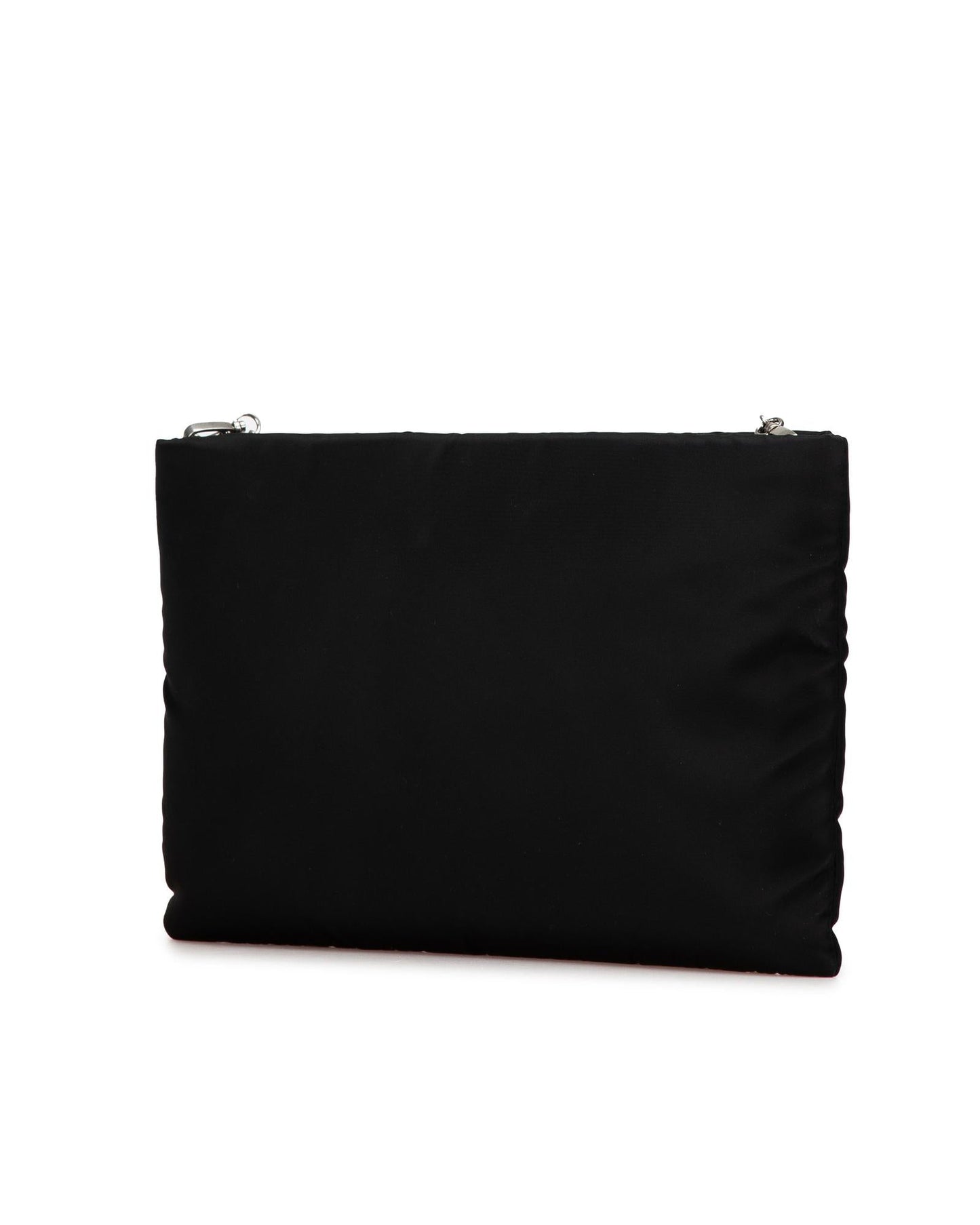 Crystal Embellished Nylon Chain Crossbody Bag