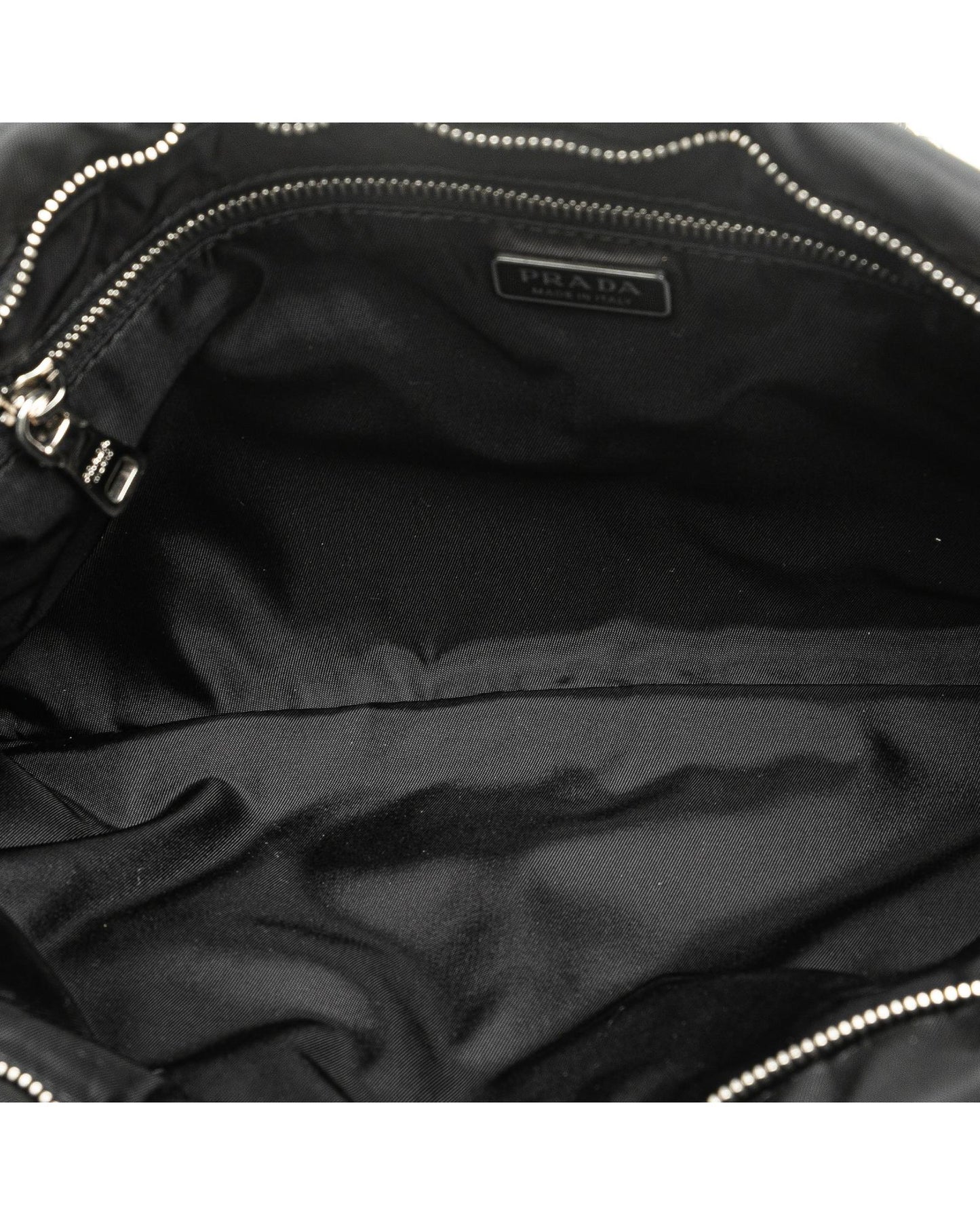 Crystal Embellished Nylon Chain Crossbody Bag