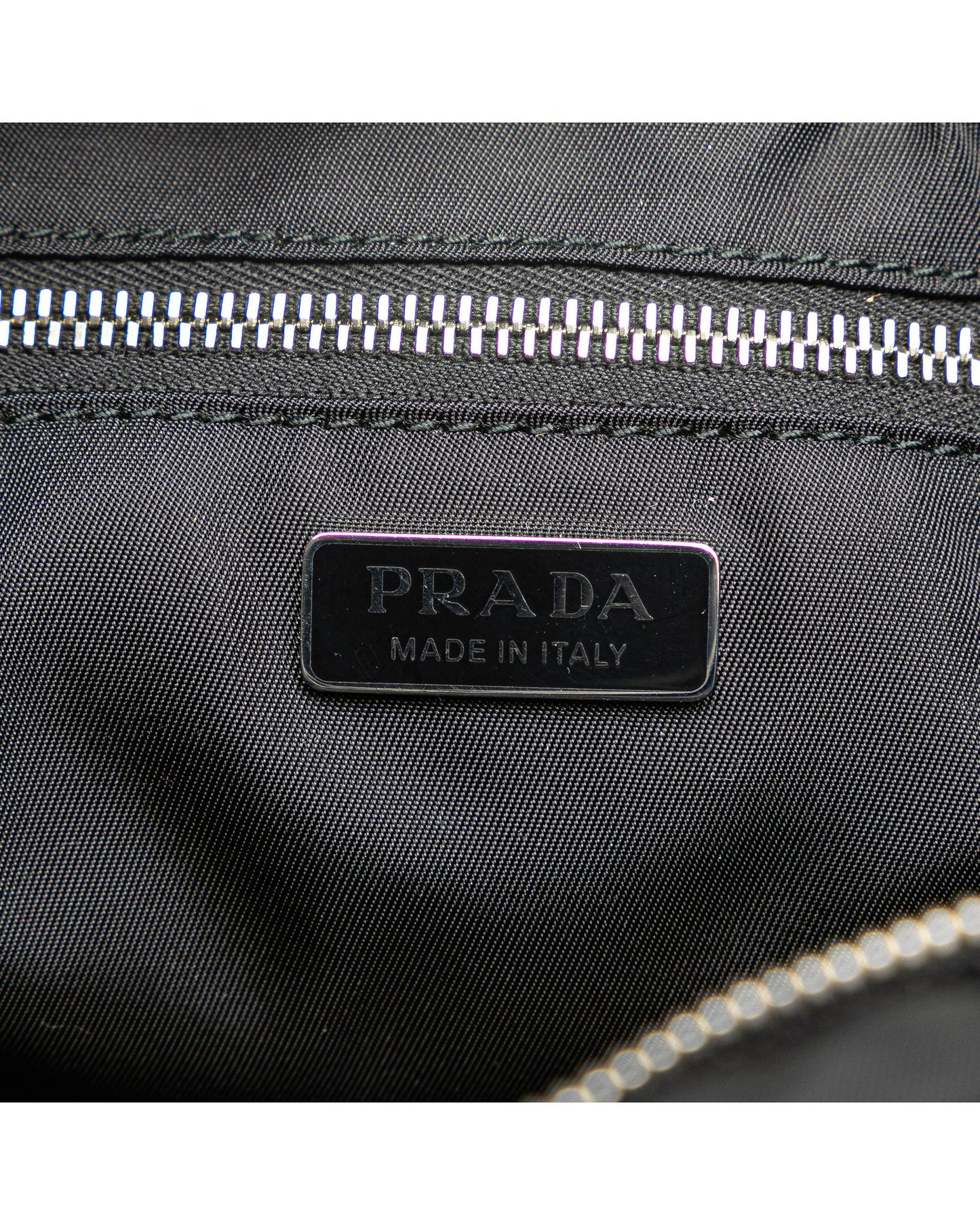 Crystal Embellished Nylon Chain Crossbody Bag