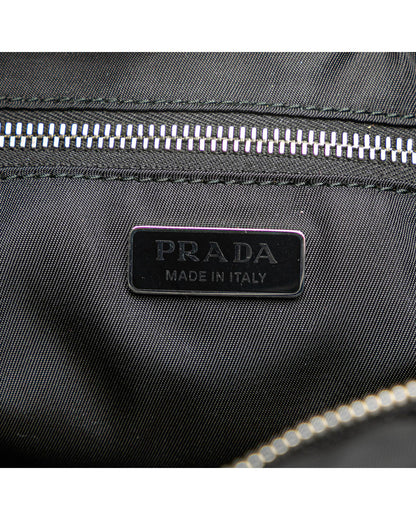 Crystal Embellished Nylon Chain Crossbody Bag