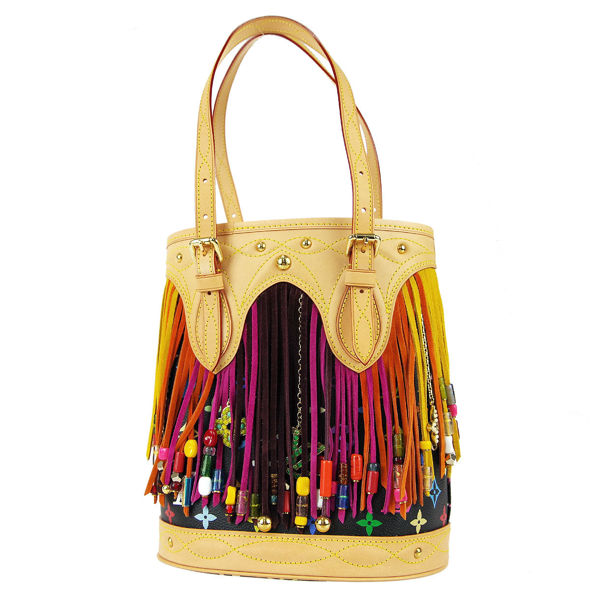 Louis Vuitton * 2006 Bucket Fringe Monogram Multicolor M40110