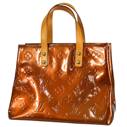 Louis Vuitton 2001 Bronze Vernis Reade PM Tote Handbag M91146