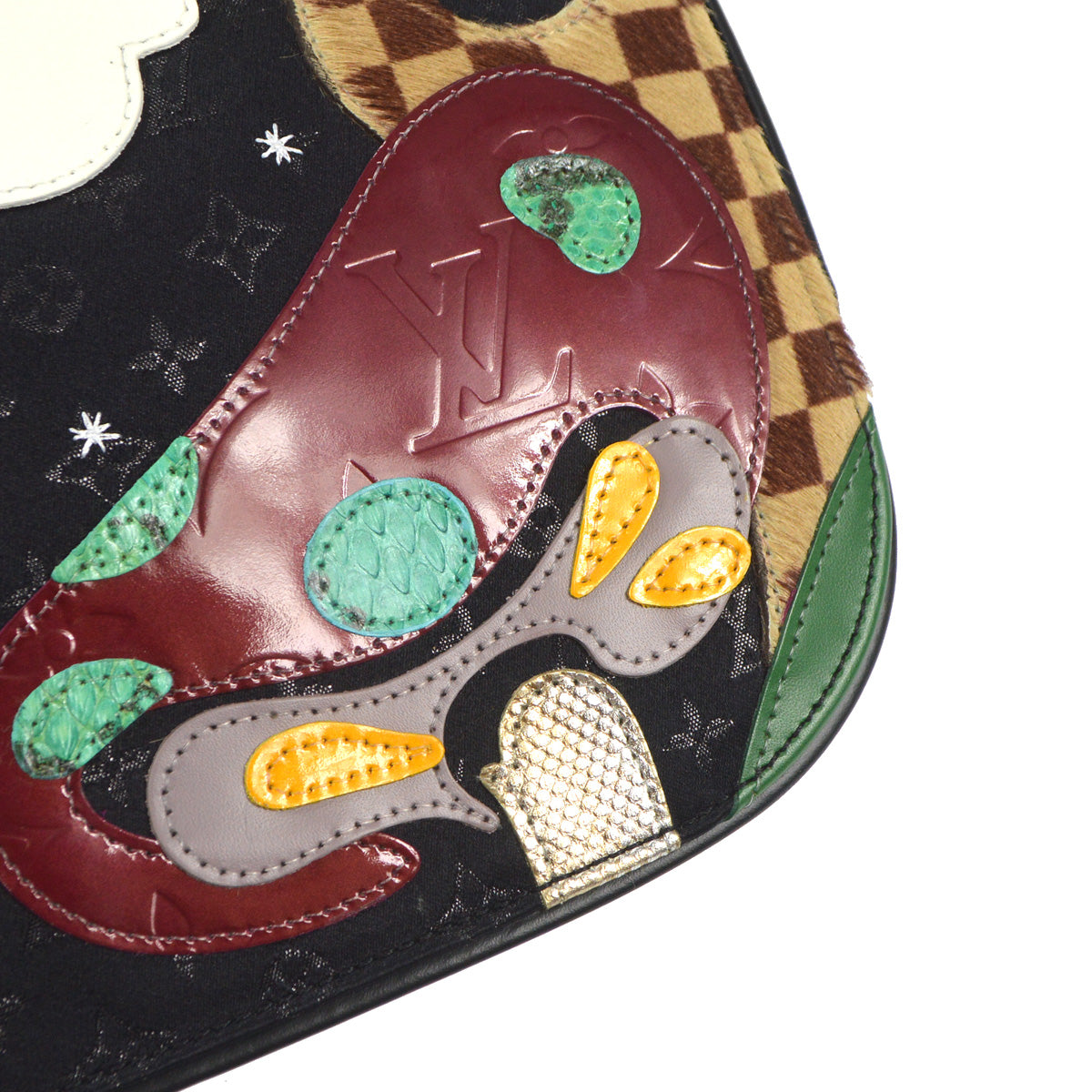 Louis Vuitton 2002 Black Satin Conte De Fees Musette M92273