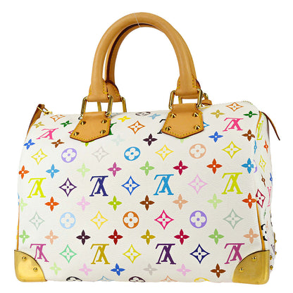 Louis Vuitton 2008 White Monogram Multicolor Speedy 30 M92643