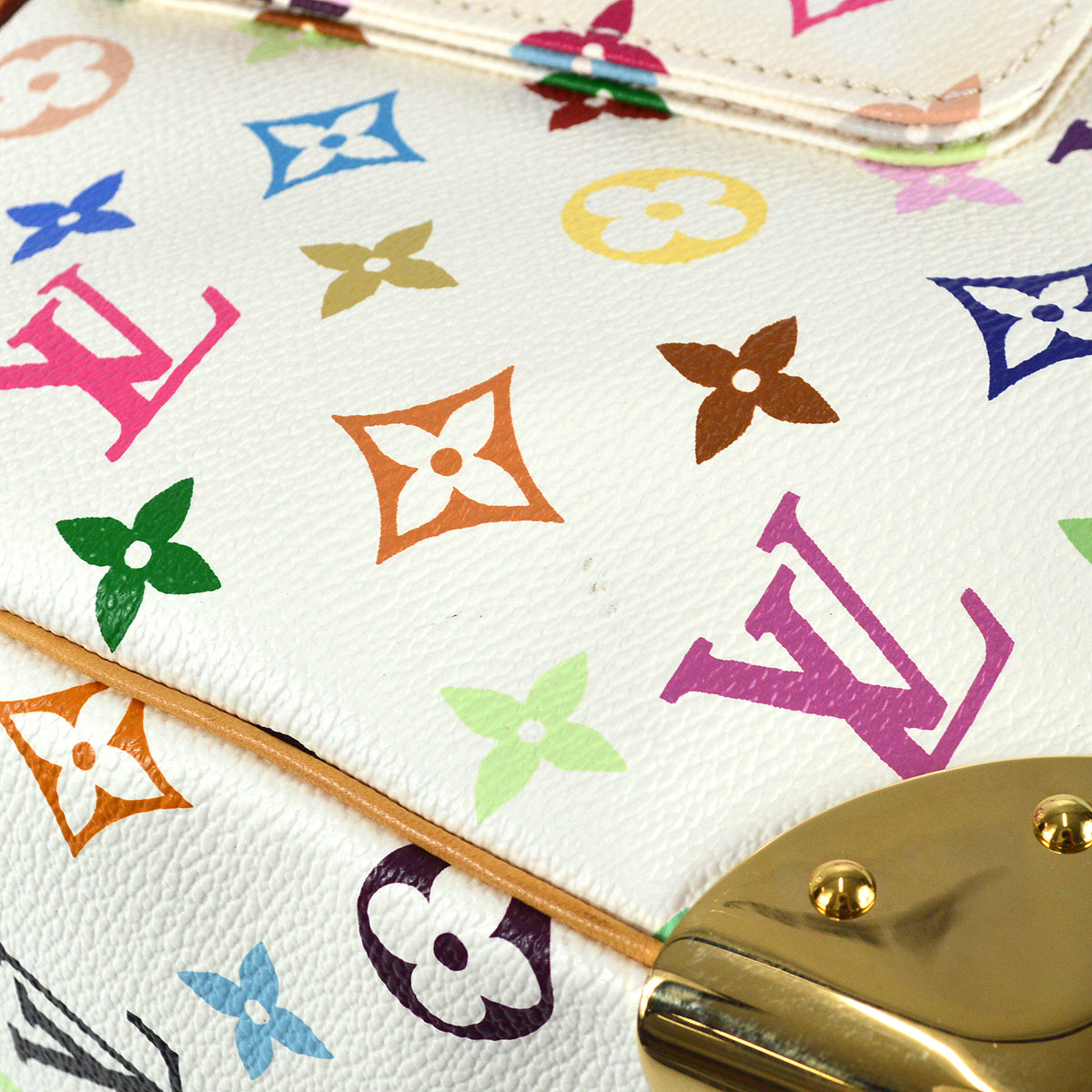 Louis Vuitton 2008 White Monogram Multicolor Speedy 30 M92643
