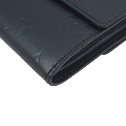 Louis Vuitton 2002 Blue Porte Monnaie Cartes Credit Wallet M65115