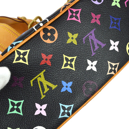 Louis Vuitton 2004 Black Monogram Multicolor Theda PM M92346