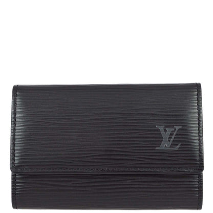 Louis Vuitton 1993 Black Epi Multicles 6 Key Case M63812 Small Good