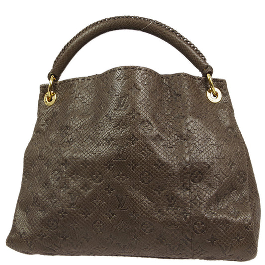 Louis Vuitton * 2010 Gris Monogram Exotic Artsy MM Hobo Handbag M90886