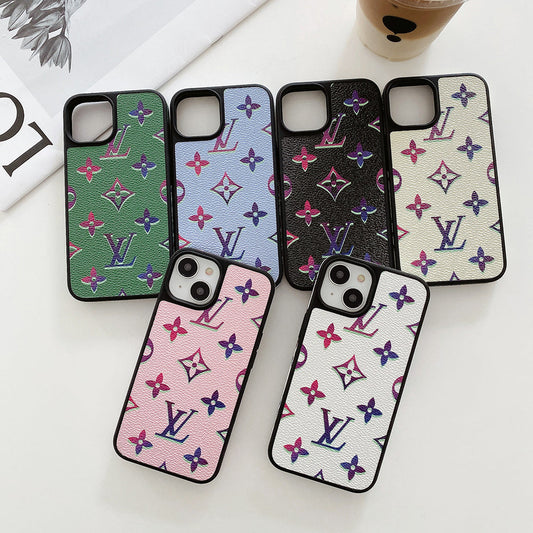 Luxury Color Leather iPhone Case