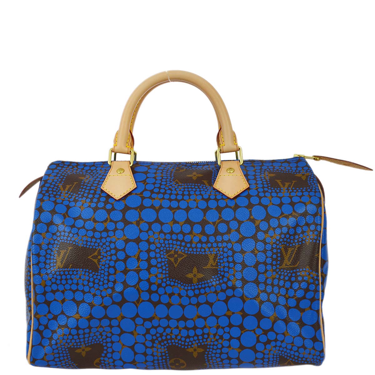 Louis Vuitton 2012 Blue Pumpkin Dot Speedy 30 M40691